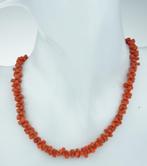 Bloedkoraal antieke ketting fraai 14k gouden pijp slot, Sieraden, Tassen en Uiterlijk, Antieke sieraden, Ophalen of Verzenden