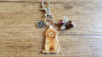 Tashanger Sleutelhanger Teddy Doodle met geluksengeltje beschikbaar voor biedingen