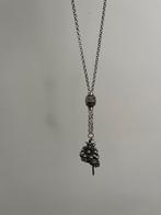 Antiek Zilveren Chatelaine Zakhorloge Collier, Verzenden, Gebruikt, Zilver, Met hanger