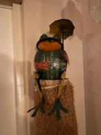 Oude blikken Kikker India - 30 cm, Tuin en Terras, Ophalen of Verzenden, Gebruikt, Metaal, Dierenbeeld