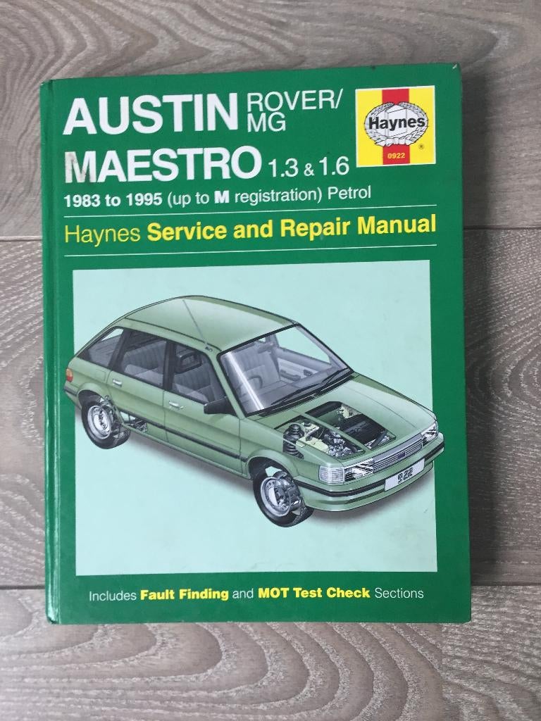 Haynes Manual Austin, Rover, MG Maestro 1.3 & 1.6 1983-1995, Ophalen of Verzenden