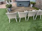 4 tuinstoelen wicker, Ophalen of Verzenden, Gebruikt, Wicker, Tuinset