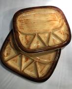 Twee vintage gourmetborden, bbq borden, Ophalen of Verzenden, Overige stijlen, Bord(en)