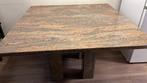 Eettafel van massief graniet, 100 tot 150 cm, Zo goed als nieuw, Ophalen, Vierkant