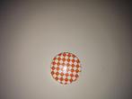 kleine oranje button, Ophalen of Verzenden, Zo goed als nieuw, Figuurtje, Button