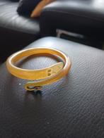 Antieke  armband  gesneden hoorn armband slang, Ophalen of Verzenden, Zo goed als nieuw, Zilver