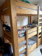 Houten stapelbed 3-persoons 80x180 cm - incl. matrassen x3, Ophalen, 190 cm of minder, Zo goed als nieuw, Twijfelaar