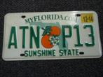 Kentekenplaat licenseplate Florida Sunshine State 3 USA, Verzenden, Gebruikt, Auto's