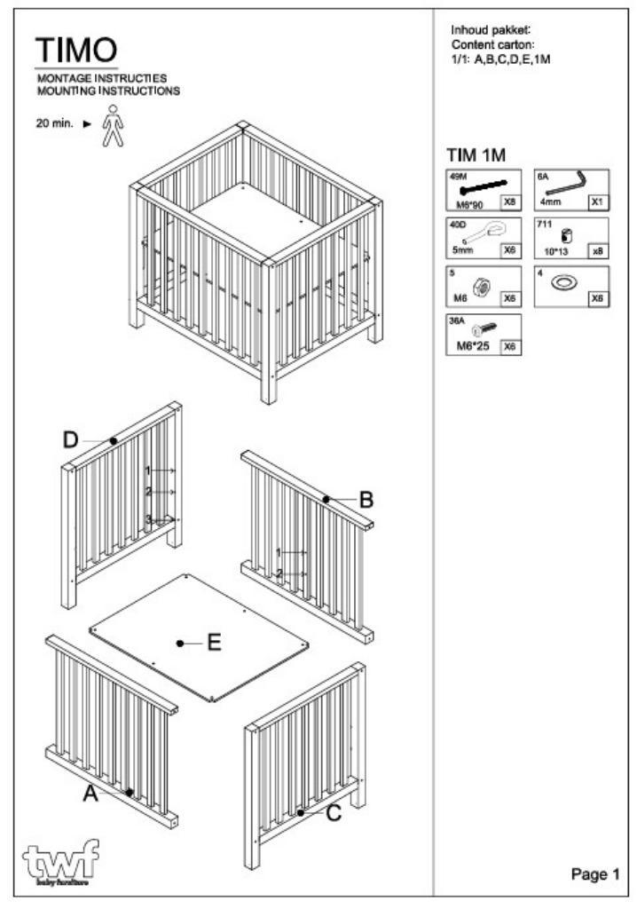 Twee Boxen TWF Timo (zelf compleet maken), Kinderen en Baby's, Boxen, Gebruikt, Rechthoekig, Ophalen