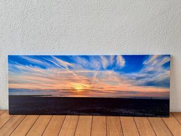 Linnen Foto Zonsondergang Wijk aan Zee - Nieuw beschikbaar voor biedingen