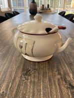 Soepterrine met lepel, Huis en Inrichting, Keramiek, Overige typen, Ophalen of Verzenden, Zo goed als nieuw