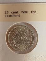 25 Cent 1941 Wilhelmina - Zilver!, Postzegels en Munten, Munten | Nederland, Zilver, 25 cent, Ophalen of Verzenden, Koningin Wilhelmina