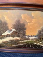 Mooi winterlandschap schilderij v.Ast, Ophalen of Verzenden