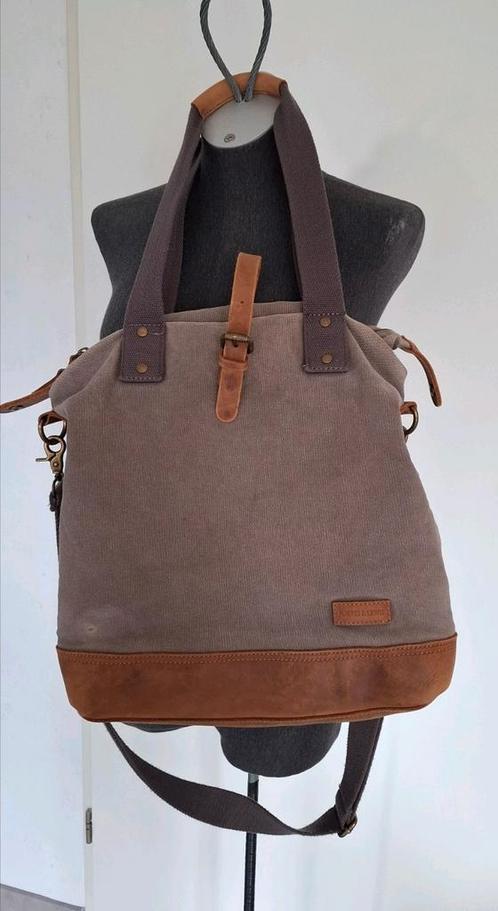 Forbes & Lewis tas kanvas leer schoudertas handtas, Sieraden, Tassen en Uiterlijk, Tassen | Schoudertassen, Gebruikt, Overige merken