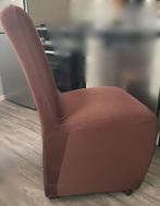 Stevige eetkamerstoelen met wielen, Huis en Inrichting, Stoelen, Ophalen, Gebruikt, Bruin, Stof