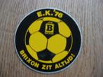 EK '76 Voetbal Brixon zit altijd 7,5 cm Sticker, Ophalen, Nieuw, Bedrijf of Vereniging