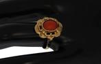 Bloedkoraal antieke vintage 14k gouden dames ring bloem, Sieraden, Tassen en Uiterlijk, Antieke sieraden, Verzenden, Goud, Ring