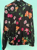 Vero moda top blouse shirt satijn zwart met bloemen print m, Vero Moda, Ophalen of Verzenden, Zo goed als nieuw, Zwart