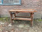 Antieke houten werkbank - Industrieel interieur, Ophalen, O, O, Bankschroef