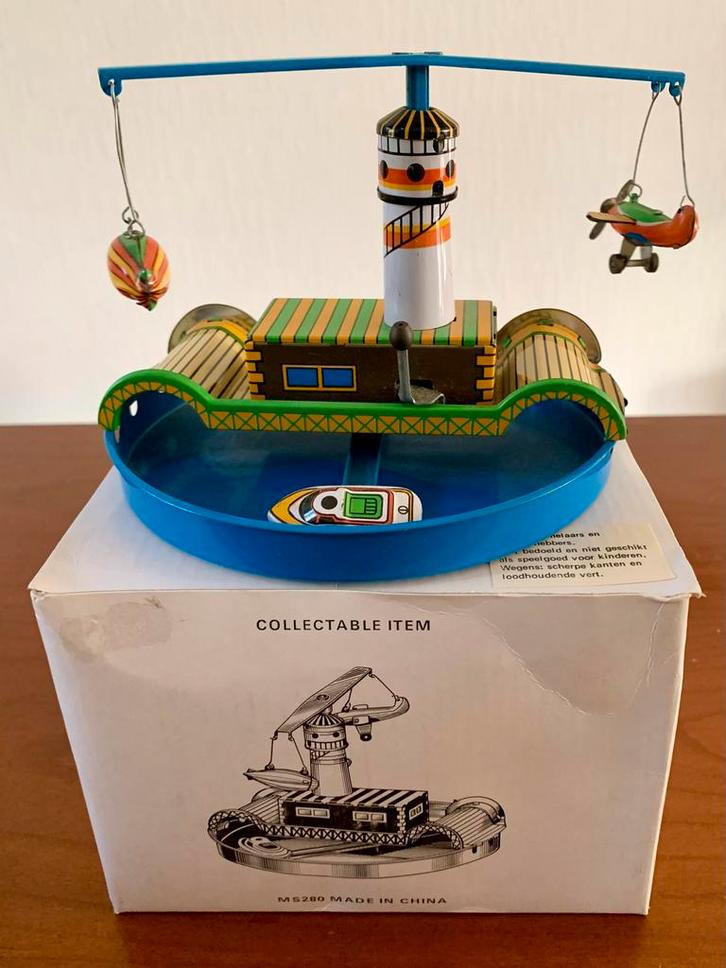 Vintage Blikken Carrousel Speelgoed - Collectors Item, Antiek en Kunst, Antiek | Speelgoed, Ophalen of Verzenden