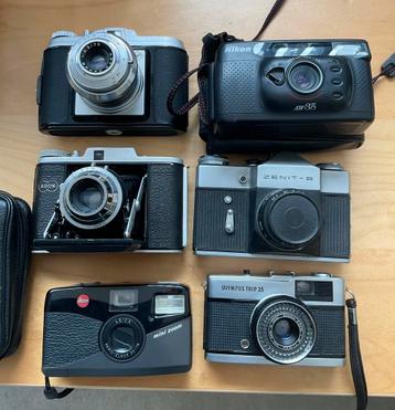 Leica, Olympus, Zenit, Nikon, Adox analoge camera’s beschikbaar voor biedingen