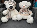2 nieuwe zgan beren teddyberen met geruite kleertjes 30cm, Verzamelen, Beren en Cherished Teddies, Ophalen, Nieuw, Stoffen beer