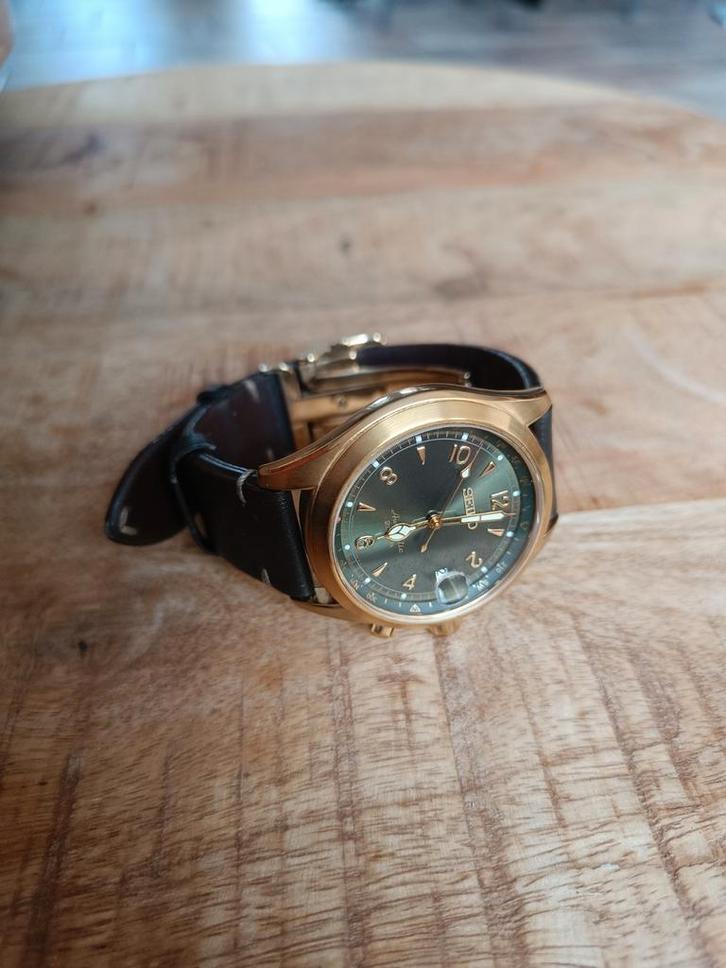Seiko Alpinist Champagne-Gouden Wijzerplaat, Sieraden, Tassen en Uiterlijk, Horloges | Heren, Gebruikt, Polshorloge, Seiko, Staal