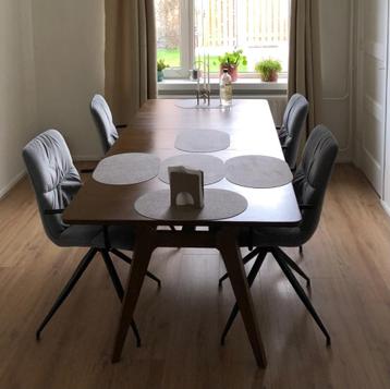 Set 4 eetkamer stoelen -Grijs beschikbaar voor biedingen