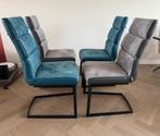 4 Xooon Jasmin Stoelen (Eetkamer), Huis en Inrichting, Stoelen, Ophalen, Gebruikt, Blauw, Vier
