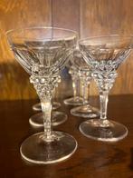 6 Maastrichts kristal Eissenloeffel bitterglas 10,5 cm hoog, Ophalen of Verzenden