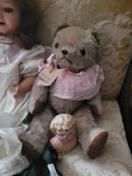 Antieke beer met glazen ogen stro gevuld foto 1 en 2, Antiek en Kunst, Antiek | Speelgoed, Ophalen of Verzenden