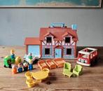 Vintage Fisher Price huis met bus, Ophalen of Verzenden, Gebruikt, Overige typen