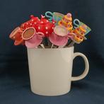 10 vrolijke theelepeltjes - theekopjes, theepotten, taartjes, Verzamelen, Ophalen of Verzenden, Metaal, Bestek