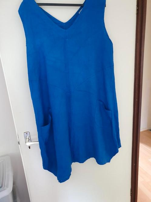Nieuwe felblauwe linnen punt tuniek/ jurk 46-52, Kleding | Dames, Grote Maten, Nieuw, Blouse of Tuniek, Ophalen of Verzenden