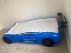 Blauw autobed - Raceauto bed zonder matras, 85 tot 100 cm, Ophalen of Verzenden, Zo goed als nieuw, Lattenbodem