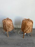 IKEA Knixhult bamboe tafellamp - set van twee, Ophalen, Zo goed als nieuw, Hout, Minder dan 50 cm