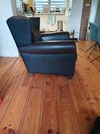 Leren fauteuil, Huis en Inrichting, Fauteuils, Ophalen of Verzenden, Zo goed als nieuw, 75 tot 100 cm, Stof