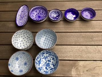 Schalen schaaltjes blauw wit kom kommetjes beschikbaar voor biedingen