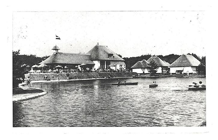 901867 Putten 1954 Gld Bosbad klein Zwitserland Zwembad, Verzamelen, Ansichtkaarten | Nederland, Gelopen, Gelderland, 1940 tot 1960