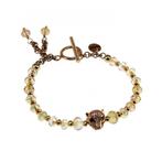 Armband Dames Geel Kristal Armband Tijgerkop Desing Verguld, Birgitta-Gracht 33, 6465 EL Kerkrade, Nederland, Verzenden, Kunststof of Plastic