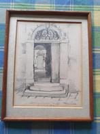 Orig tekening Schachtenhof Leiden gesigneerd, Antiek en Kunst, Kunst | Tekeningen en Foto's, Ophalen