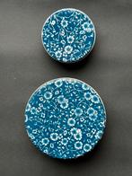 2 blikjes calico blue servies Burleigh, Ophalen of Verzenden, Zo goed als nieuw, Overige stijlen