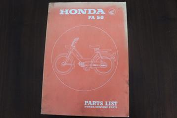Honda PA50 Camino 1976 parts list beschikbaar voor biedingen