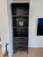 Zwarte industriële kast Pronto Wonen – met lades – 201cm (H), Ophalen, Met plank(en), 50 tot 100 cm, Zo goed als nieuw