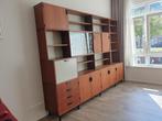 UNIEK PASTOE VINTAGE modulair teak wandmeubel, Huis en Inrichting, Kasten | Wandmeubels, Ophalen, 200 cm of meer, Met deur(en)