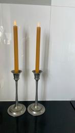 Oude tinnen kandelaars, Antiek en Kunst, Ophalen of Verzenden, Overige materialen