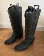 Manfield Vera Gomma zwarte cowboylaarzen maat 38, Ophalen of Verzenden, Zo goed als nieuw, Zwart, Hoge laarzen