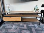 Houten/stalen TV meubel - dressoir, Ophalen, 100 tot 150 cm, Eikenhout, Zo goed als nieuw