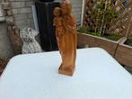 antiek houten beeld moeder christus maria met kind, Antiek en Kunst, Ophalen of Verzenden