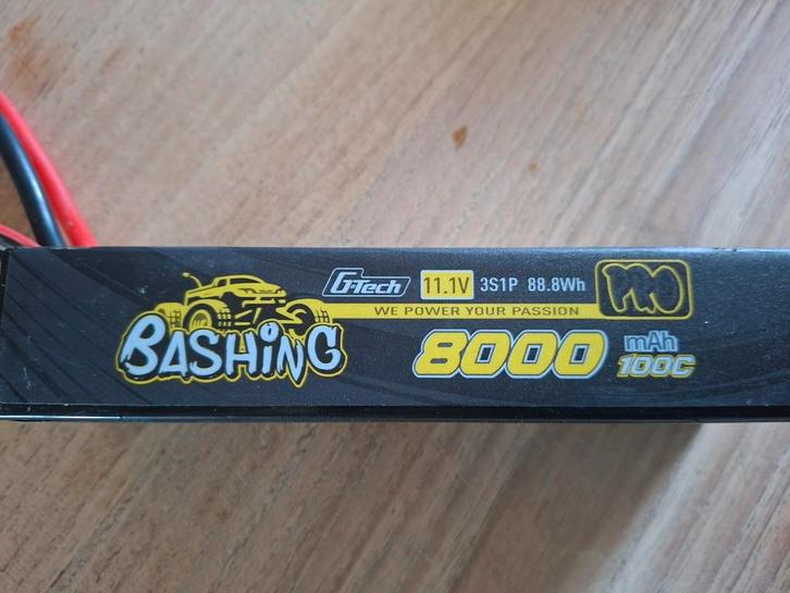 G-Tech Bashing 3S LiPo Accu 8000mAh - Zo Goed Als Nieuw, Hobby en Vrije tijd, Modelbouw | Radiografisch | Auto's, Zo goed als nieuw